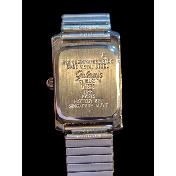 Gorgeous Ladies Galaxie By Elgin Crystals W1575 Watch Quartz 20mm Runs Perfect - Picture 3 of 11